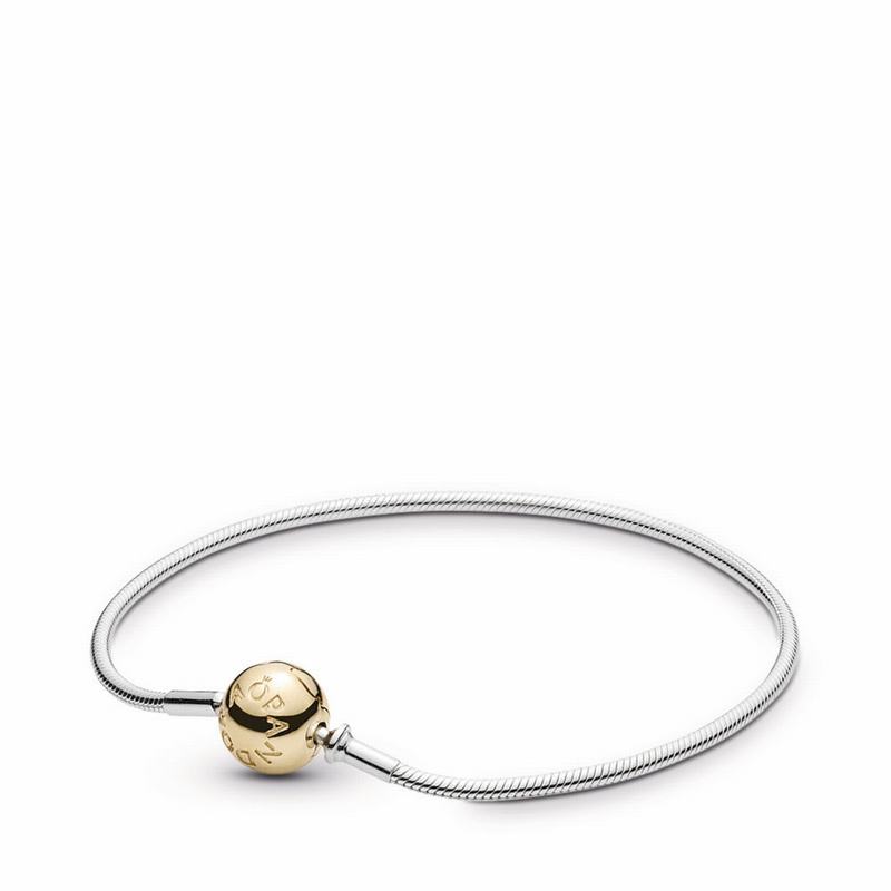 Pandora Essence Collection Bracelet With 14k Gold Clasp - Two Tone - Canada | ZR1035LU